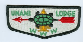 1960s Vintage Boy Scout Oa Lodge 1 (unami) First Solid Flap Flap (s - 1)