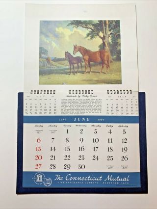 1954 Connecticut Mutual Insurance Calendar