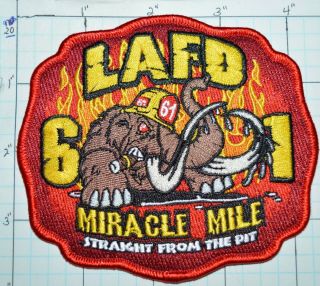 California,  Los Angeles La Fire Dept Engine 61 Miracle Mile Patch