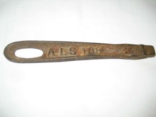 Antique Vintage A - Ls 108 Cast Iron Handle Wood Stove Lid Lifter Tool