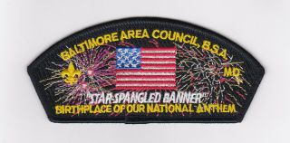 Csp - Baltimore Area Council - Sa - 132 - Birthplace Of Our National Anthem Flag Stiff