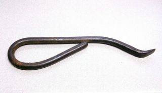 Vintage Forged Iron Wood Coal Stove Burner Plate Lid Lifter Tool Handle