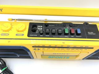 Vintage 90 ' s Sony Sport CFS - 950 Boombox Cassette Radio Player FM/AM 3