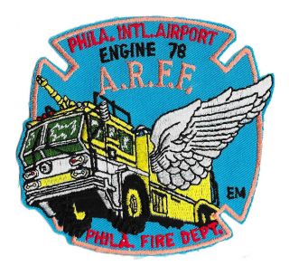 Police Patch Pennsylvania Philadelphia Airport Arff Engine 78 Fire Dept Em Ems