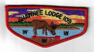 Oa 109 Shawnee S3 Www Flap Red Bdr.  Scioto Area Oh [fbl - 427]