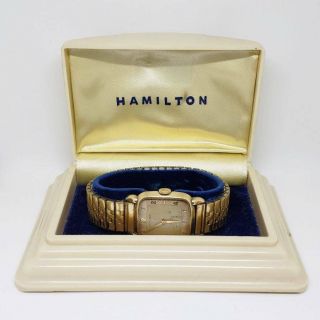 Vintage Hamilton Wristwatch 14k Gold Filled Blake 17 Jewels 747 Movement Run Box