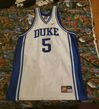 Vintage 90s Nike Authentic Jeff Capel Duke Blue Devils 5 Jersey Xxl Tupac 2pac