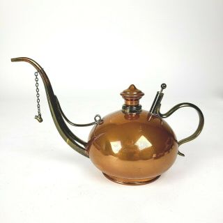 Antique S.  Sternau & Co Copper Brass Oil Lamp Filler Early 1900s
