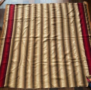 Vintage 1920s Beacon Mills Camp Blanket Double Sided Design