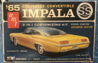Amt 1965 Chevrolet Impala Ss Convertible Model Car Kit Vintage