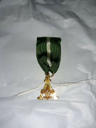 Vintage 10k Gold Boy Scout Scouters Training Award Medal Three Rivers Council