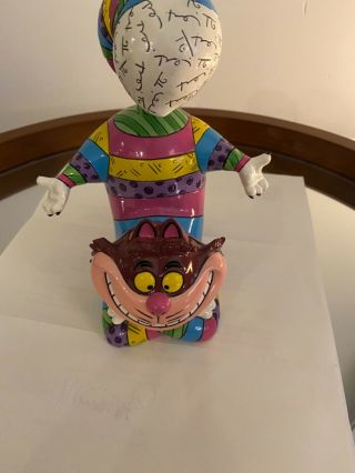 Romero Britto Disney Cheshire Cat Alice in Wonderland Figurine,  Rare 4023843 2