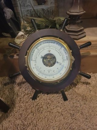 Vintage Schatz German Mariner Ships Barometer Thermometer