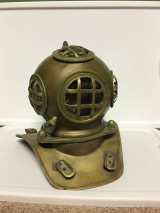 Antique Deep Sea Divers Helmet Miniature Deco Vintage Steampunk