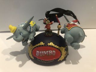 Disney Parks Christmas Ornament Dumbo The Flying Elephant Ear Hat Rare Retired