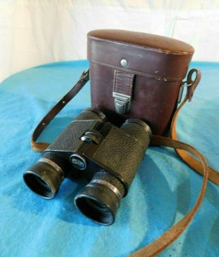 Vintage Carl Zeiss Jena Notarem Compact Binoculars 8 X 32 B Mc Ddr 499231,  Case