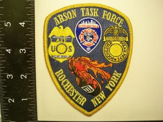 Federal Atf Rochester,  Ny Arson Tf Patch Larg Red Police Fire Inv Police Tf Gman