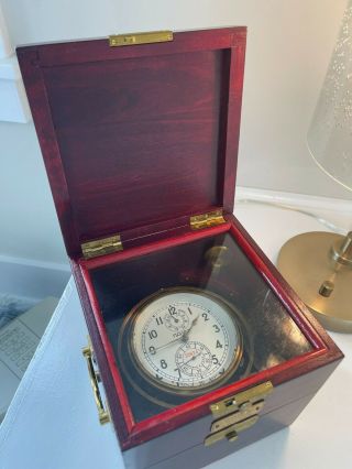 Russian Marine Chronometer - 1990’s Vintage Double Box Chronometer In Near