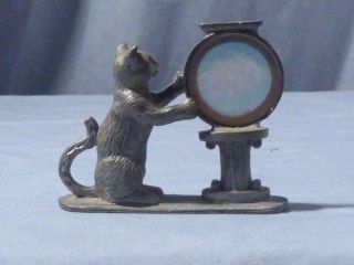 Spoontiques H1229 Pewter Cat with Hologram Fishbowl 3
