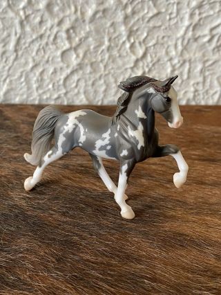 Breyer Stablemate Grey Pinto Tennessee Walking Horse Twh Roan? 5906