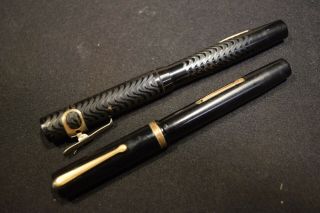Vintage Moore Fountain And Waterman Pens