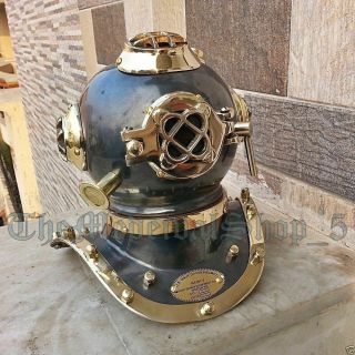 Mark IV Scuba Vintage Brass Deep Vintage U.  S Navy Mini Diving Divers Helmet Gift 3