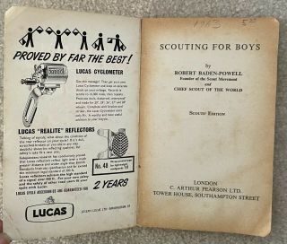 SCOUTING FOR BOYS Scouts ' Edition 1963 by Robert Baden - Powell,  Founder 1st edit? 2