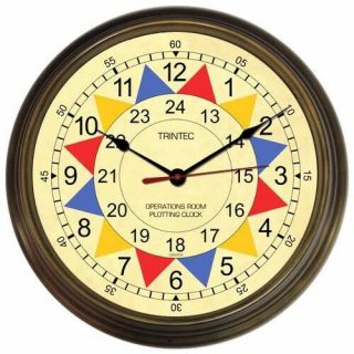 Trintec Com - 01 - Ors 14” Antique Brass Operations Room Sector Clock