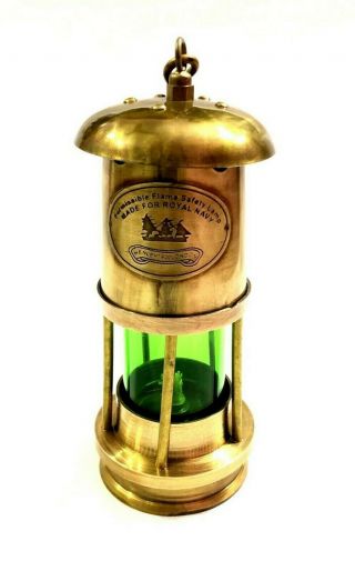 Antique Brass Minor Oil Lamp Vintage Nautical Ship Lantern Maritime Boat Light