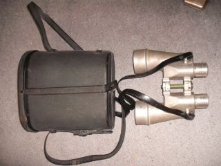 Vintage Bausch & Lomb 7 X 30 Polished Aluminum Binoculars In Military Grade Case