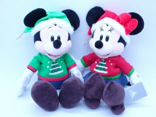 Japan Disney Store Limited,  Mickey Minnie,  Plush Doll Christmas Version 2020