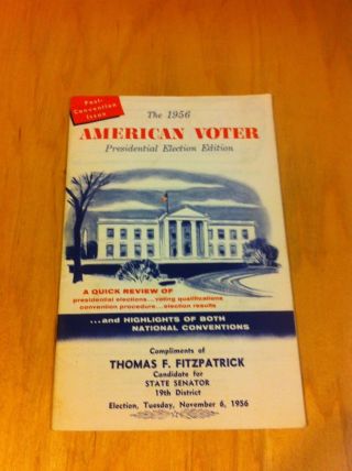 1956 American Voter Presidential Election Edition