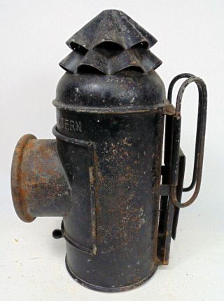 Antique Boat Signal Lantern Kerosene Lamp Keystone Ware Marine Maritime Nautical