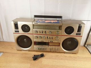 Vintage Tisonic Fm Stereo Band Cassette Recorder Boombox