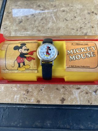 Vintage Mickey Mouse Bradleymechanical Watch,  In Case