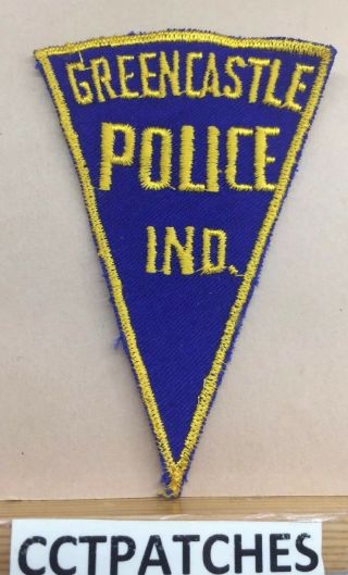 Vintage Greencastle,  Indiana Police Shoulder Patch In