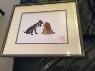 Walt Disney Lady And The Tramp Serigraph Cel Sericel Limited Edition Framed
