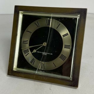 Vintage Bigelow,  Kennard,  & Co.  Inc Boston Chelsea Desk Clock Brass Frame Stand