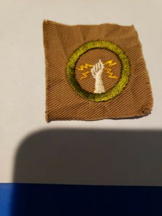 Electricity Square Merit Badge Type A 1920 - 1933 Boy Scouts Of America Bsa
