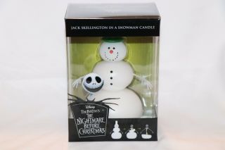 Hot Topic Pyro Pet Nightmare Before Christmas Jack Skellington In Snowman Candle