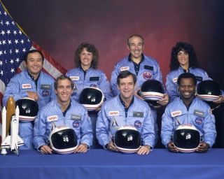 8x10 Nasa Photo: Final Astronaut Crew Of Ill - Fated Space Shuttle Challenger