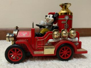 Vintage 1984 Walt Disney (masudaya) Mickey Mouse Fire Truck Toy -