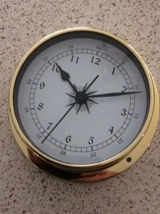 115 Mm Diameter Brass Clock