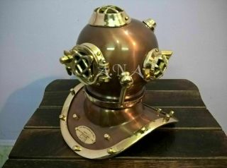 Collectible Brass Diving Divers Helmet Antique U.  S Navy Mark V Vintage Gift