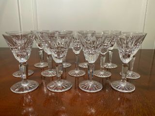 Set of 13 Vintage WATERFORD CRYSTAL Glenmore 1.  5 oz Stemmed Liqueur/Shot Glasses 3