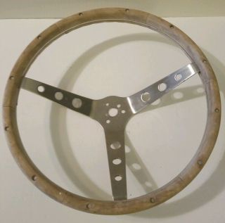 Vintage 15 " Wooden 3 Spoke Boat Steering Wheel