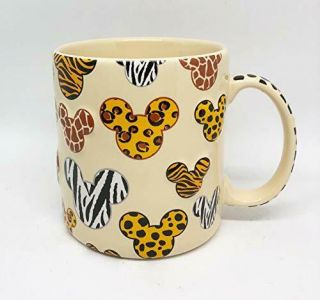 Walt Disney World Animal Kingdom Mickey Mouse Pattern Ceramic Mug Cup