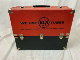 Vintage Rca Radio Tv Repairman Vacuum Tube Caddy Case Tool Box 2