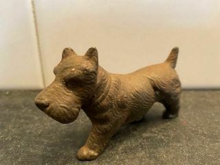 Vintage 1950’s Bronze Metal Scotty Terrier Dog Figurine