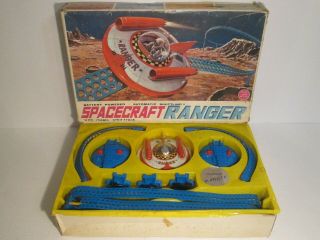 Vintage Battery Operated Alps Tin Spacecraft Ranger Flying Saucer